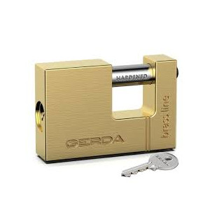 Kłódka sztabowa mosiężna GERDA 50mm